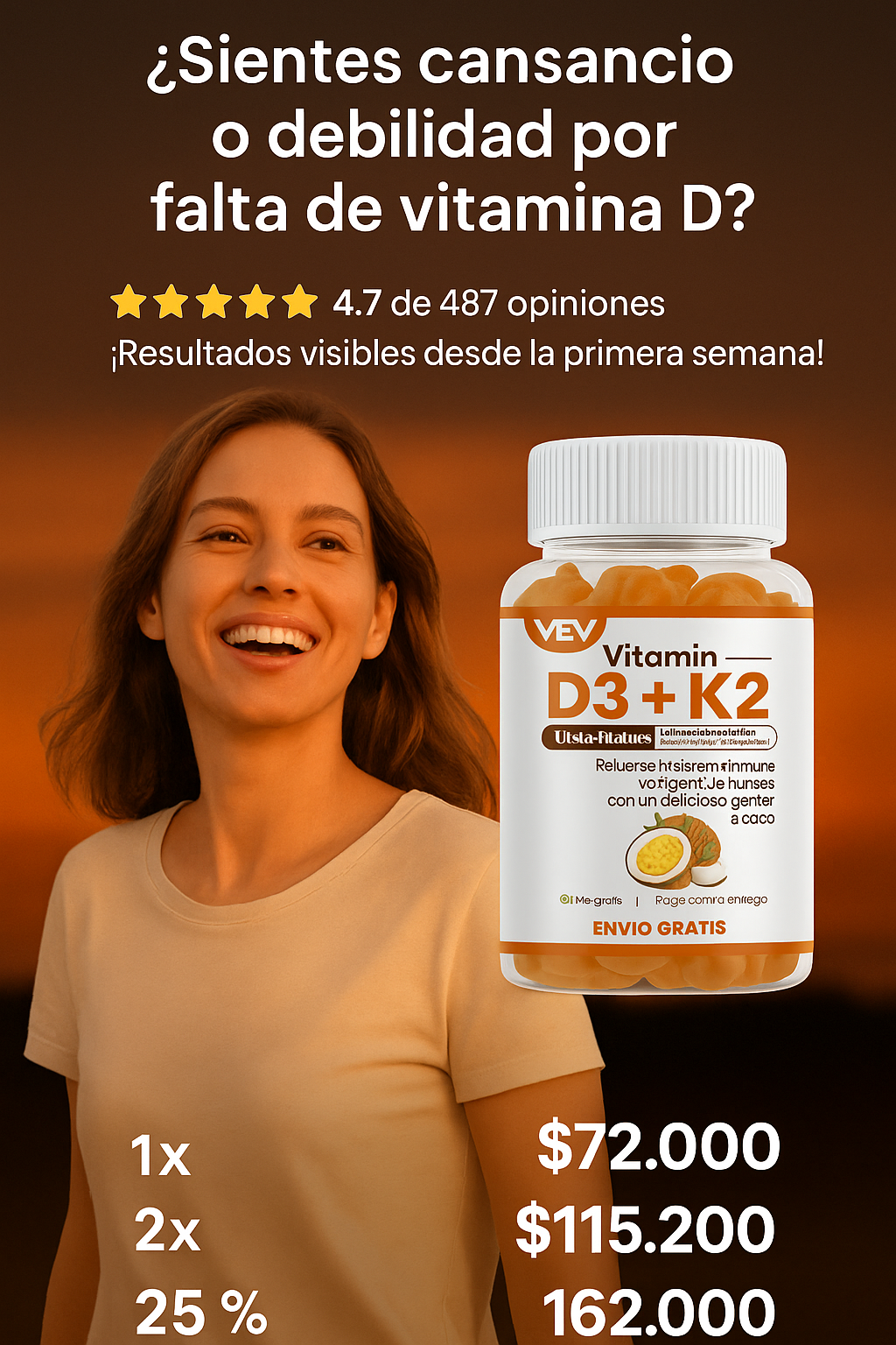 GOMAS DE VITAMINA D3+K2
