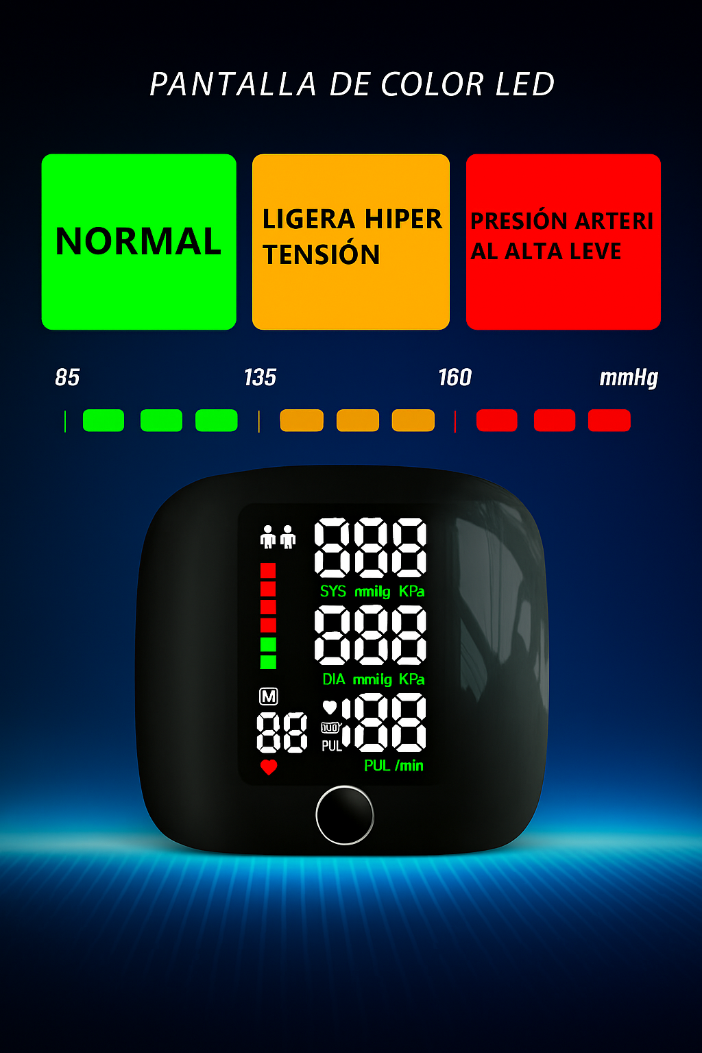 Controla tu tensión al instante: Tensiómetro Digital de Muñeca Recargable
