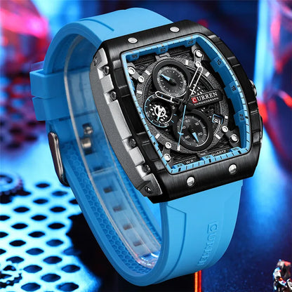 Reloj Curren 8442 en Silicona – Estilo y resistencia en tu muñeca