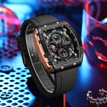 Reloj Curren 8442 en Silicona – Estilo y resistencia en tu muñeca