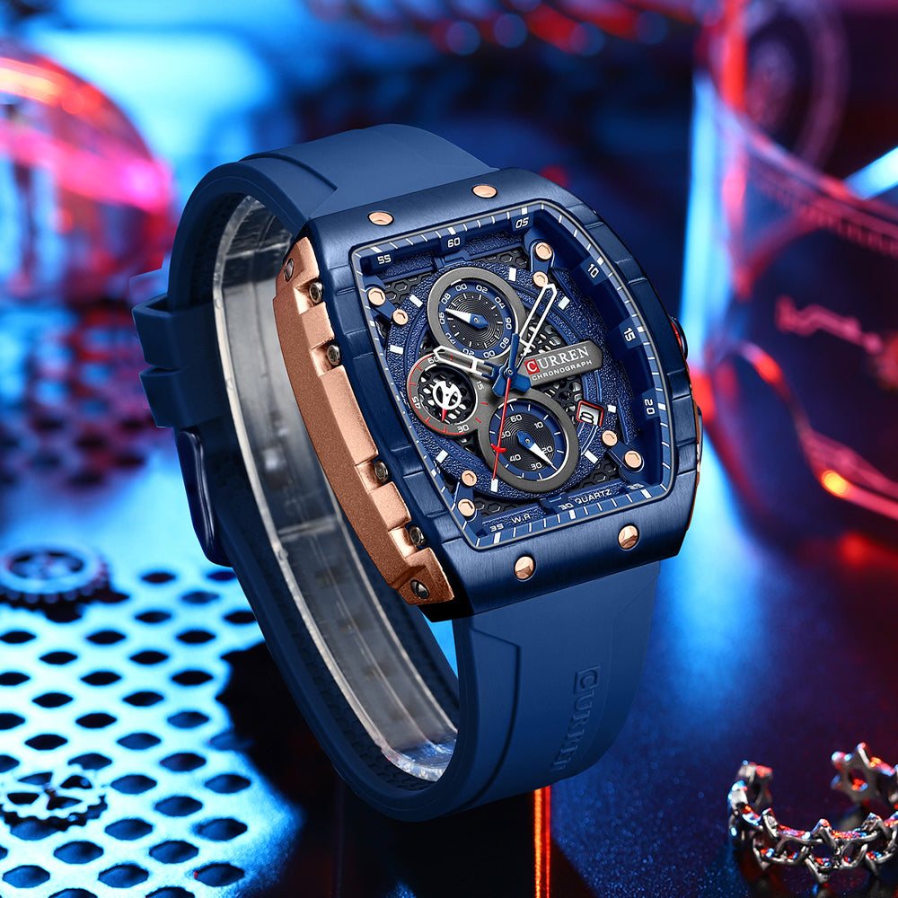 Reloj Curren 8442 en Silicona – Estilo y resistencia en tu muñeca