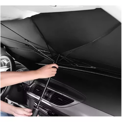El parasol tipo sombrilla que protege tu carro del sol y lo mantiene fresco en segundos