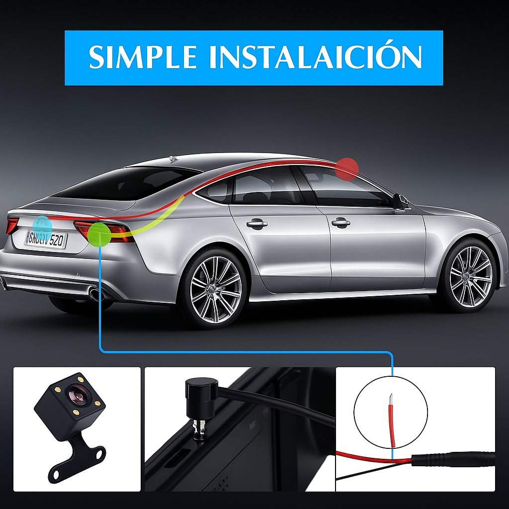Espejo Retrovisor Cámara Dual DVR Full HD – Seguridad Total al Conducir 🚗💡