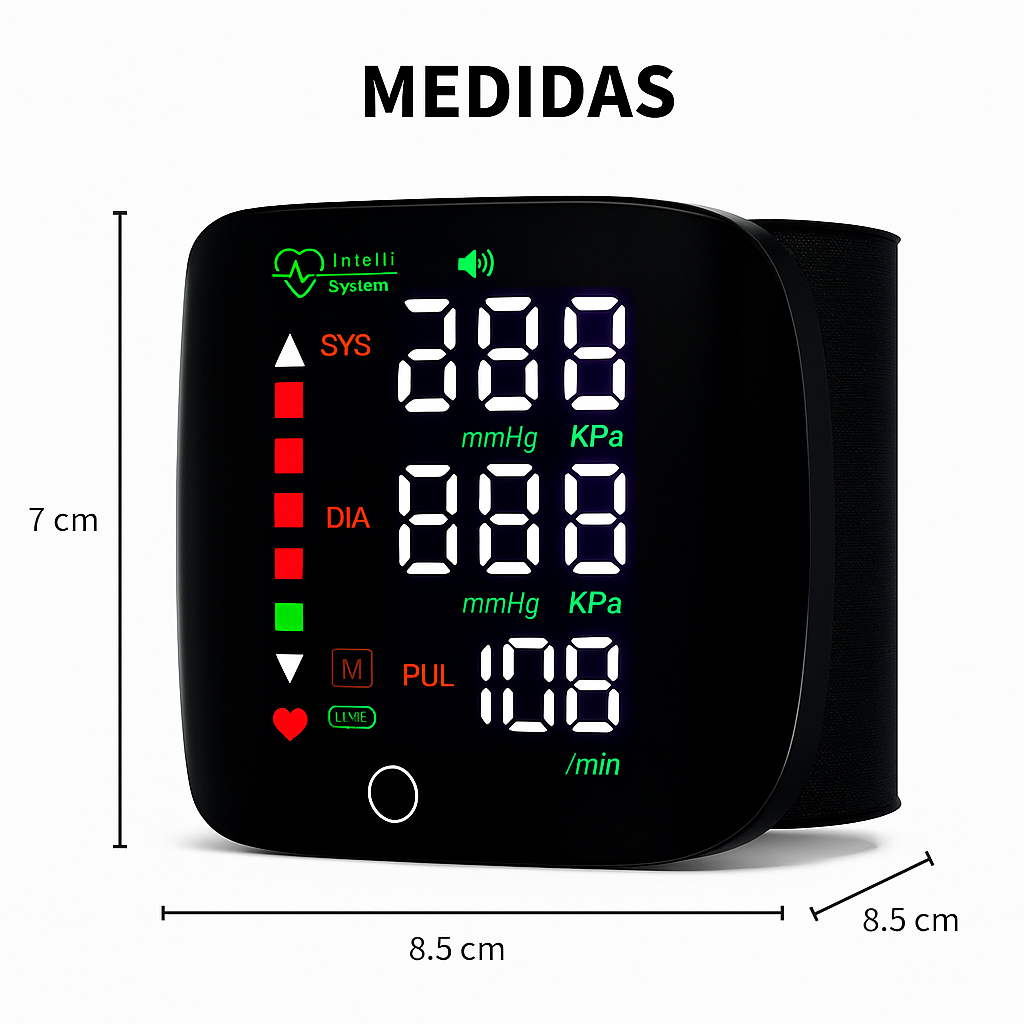 Controla tu tensión al instante: Tensiómetro Digital de Muñeca Recargable