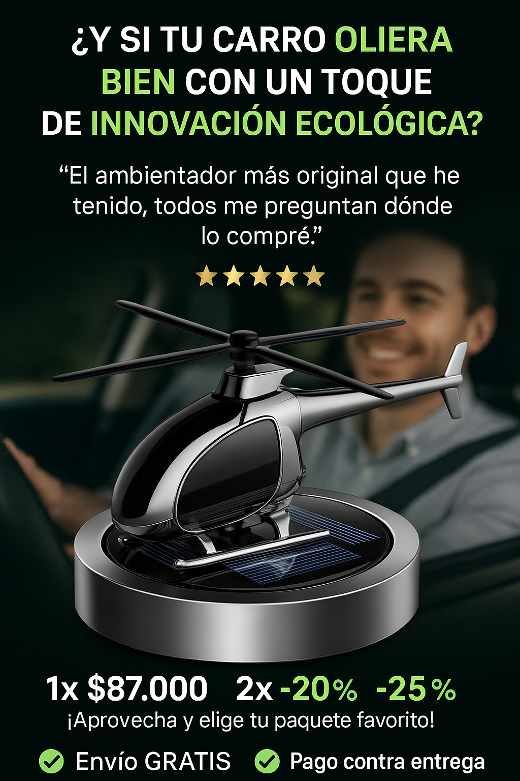 AMBIENTADOR DE AUTO HELICOPTERO