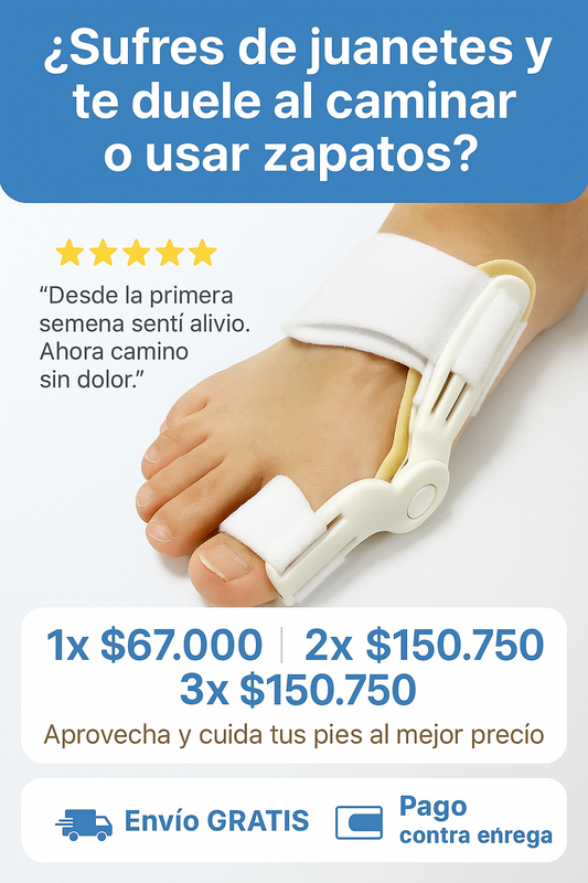 Corrector de juanete ferula enderezadora
