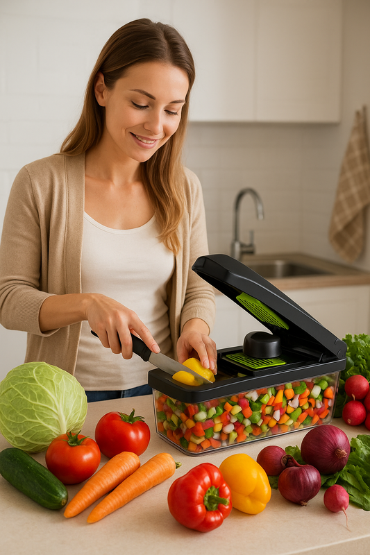 Corta, rebana y prepara en segundos con el Cortador 2 en 1 que revoluciona tu cocina
