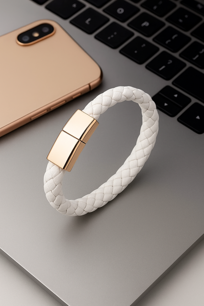 La manilla USB que carga, sincroniza y luce en tu muñeca. ¡Listo para cualquier reto!
