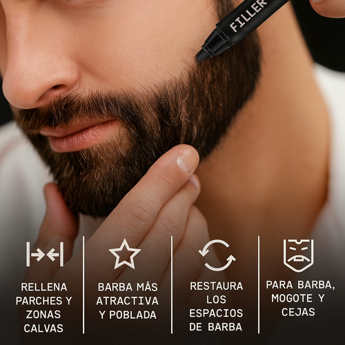 Relleno Barba & Cejas Mágico Viking – Define, Rellena y Luce Seguro