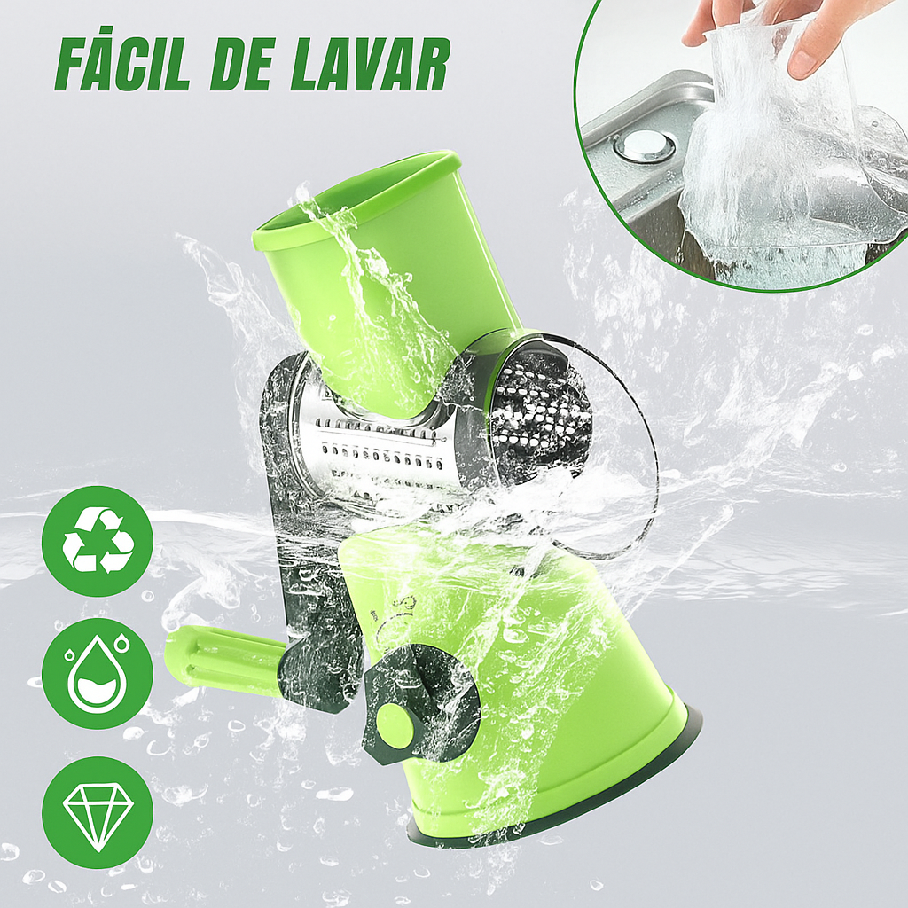 Rallador 3 en 1 — Cocina más rápido, fácil y con cortes perfectos