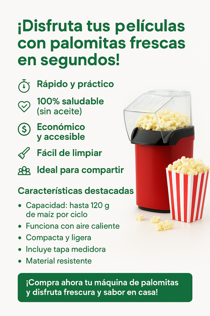 Nueva Crispetera: ¡Palomitas saludables en menos de 3 minutos
