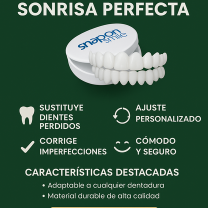 CARILLAS DENTALES REMOVIBLES | Para una sonrisa perfecta al instante, sin tratamientos.