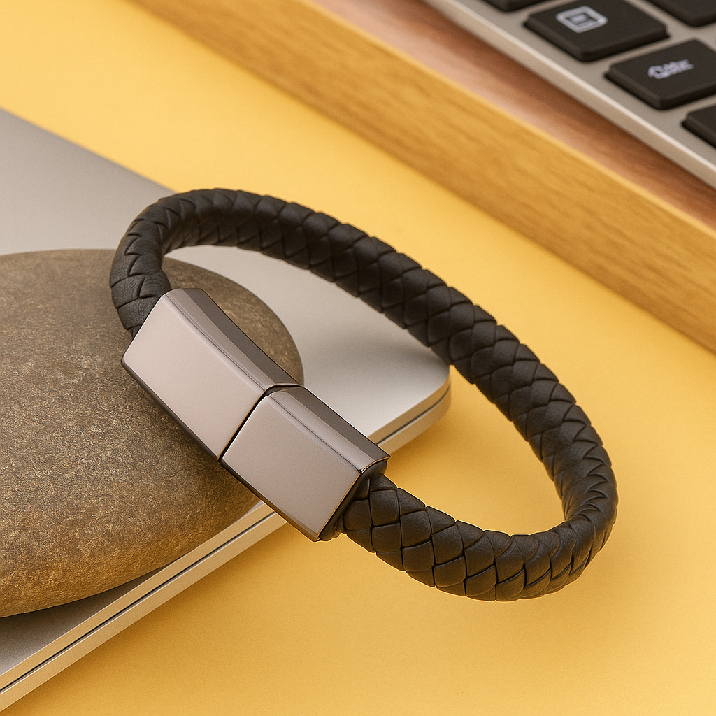 La manilla USB que carga, sincroniza y luce en tu muñeca. ¡Listo para cualquier reto!
