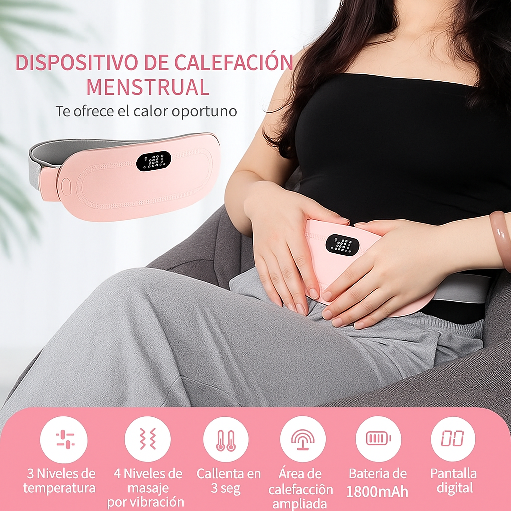 Cinturón térmico inteligente para cólicos menstruales – Calor y alivio en segundos