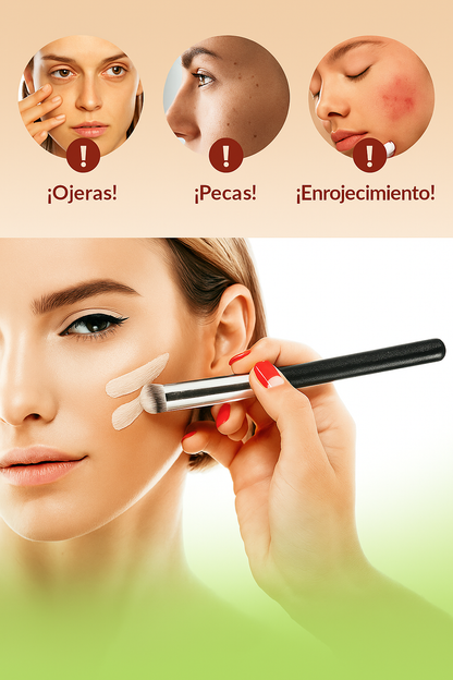 Base de Maquillaje 2 en 1: Cobertura impecable y adiós a las ojeras visibles