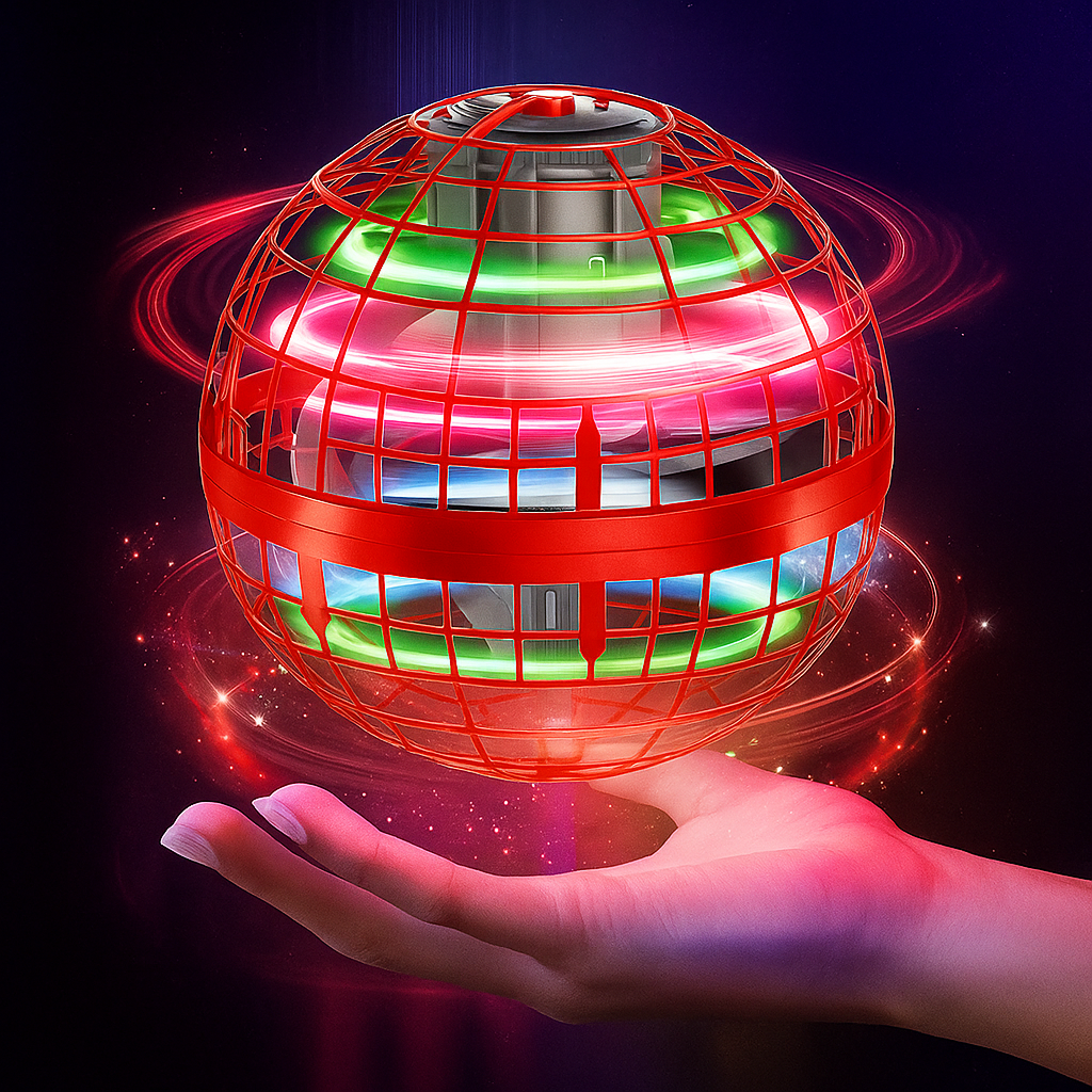 Bola Voladora LED Spinner – ¡Diversión que Flota, Brilla y Regresa a Ti!