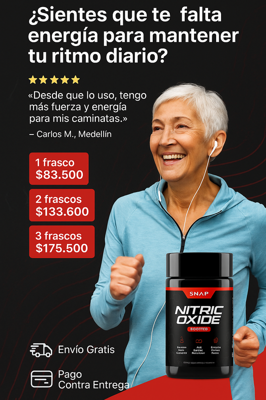 Nitric Oxide Booster – Energía, enfoque y rendimiento en cada cápsula.