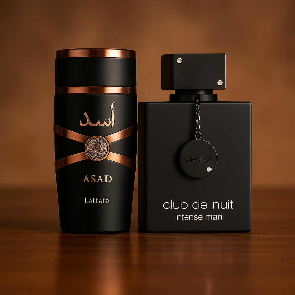 Combo Exclusivo de Perfumes Masculinos: Club de Nuit Intense + Asad de Lattafa