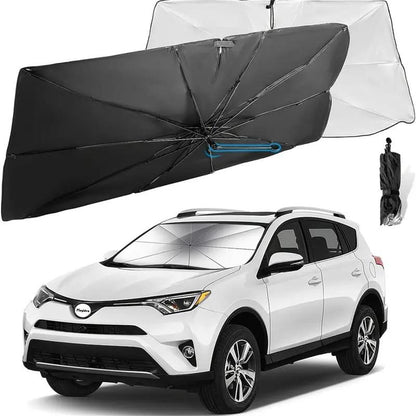 El parasol tipo sombrilla que protege tu carro del sol y lo mantiene fresco en segundos