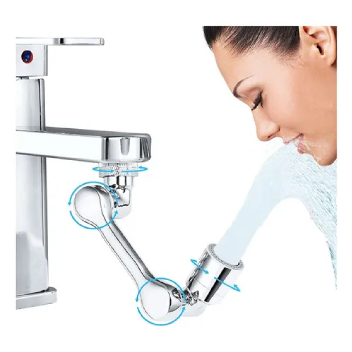Extensor de Grifo 1080° – Brazo Robótico Metálico: Funcionalidad total sin salpicaduras